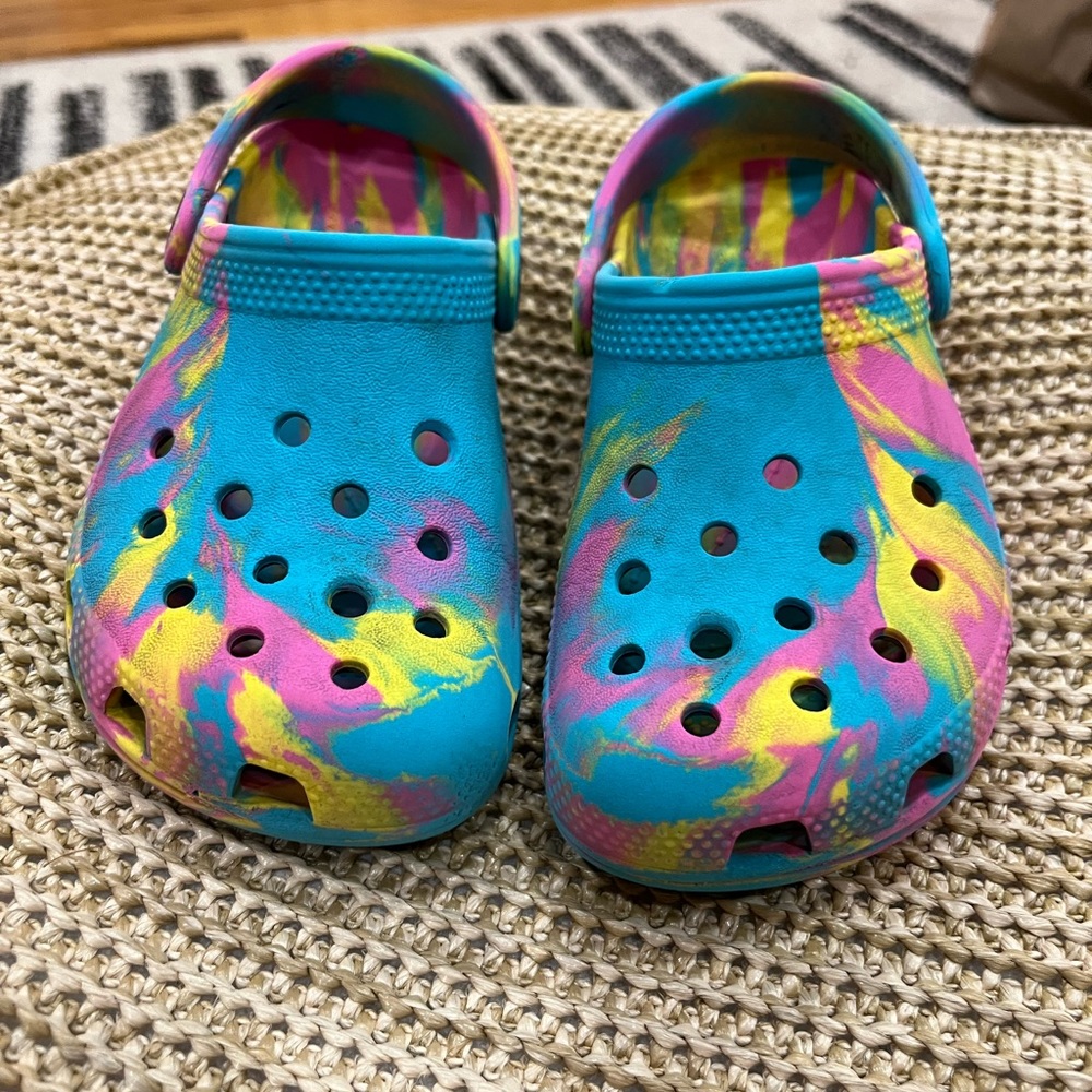 Tie-dye Crocs